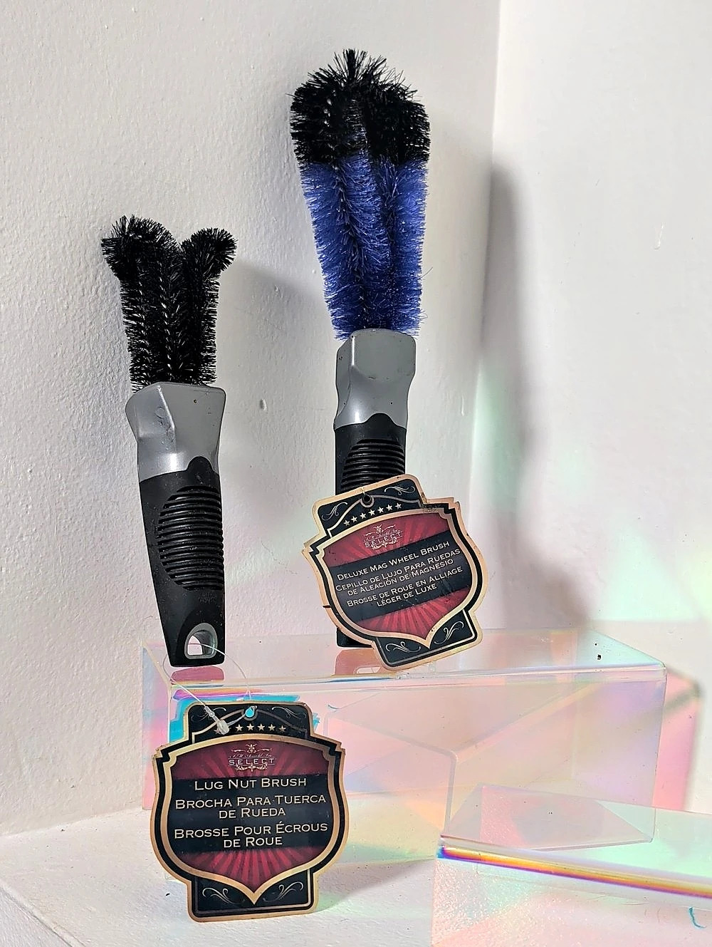 Tressel Deluxe Mag Wheel Brush Hair Brush Set Black & Blue NWT